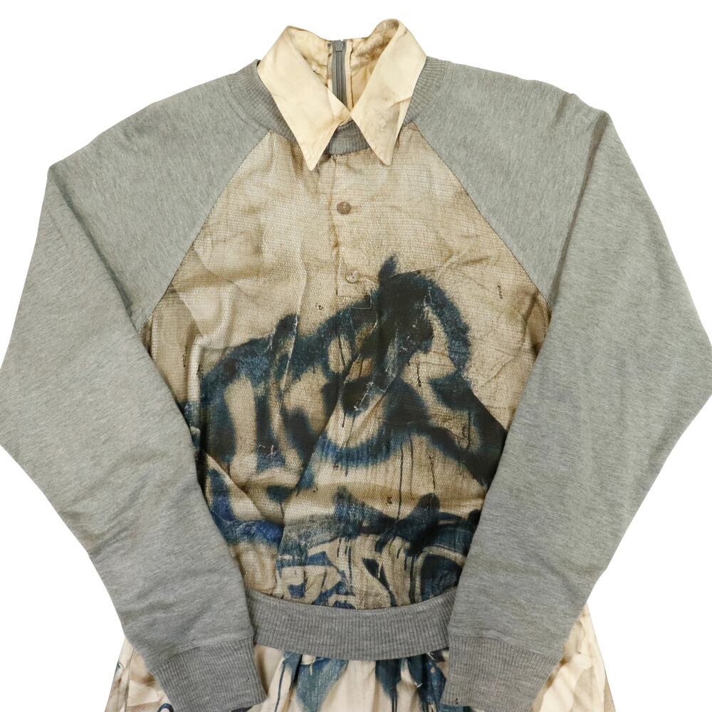 Vintage Jean Paul Gaultier Archival Graffiti Long Sleeve Dress size 4 - Picture 5 of 10